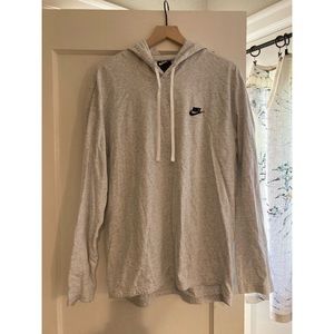 Nike Men’s White T Shirt Hoodie (XL)